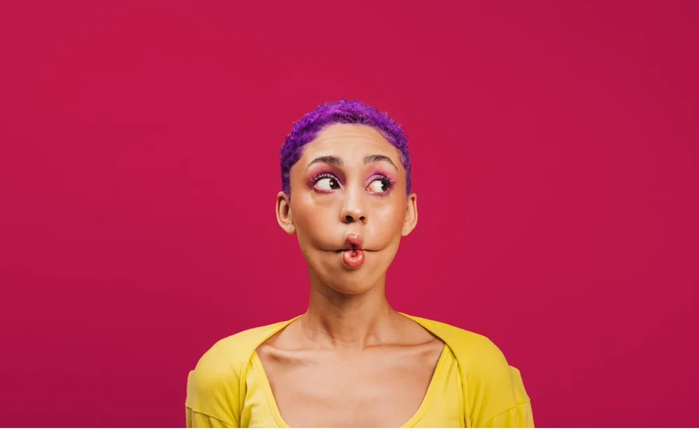 Person with a curious expression